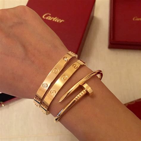 cartier inspired bracelet real gold.